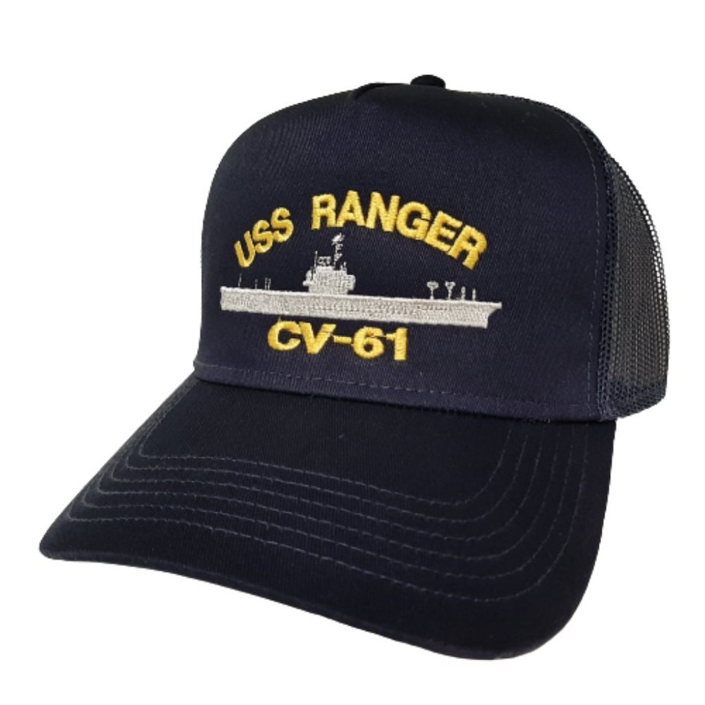 US Navy USS Ranger CV-61 Men's Baseball Cap Hat Na